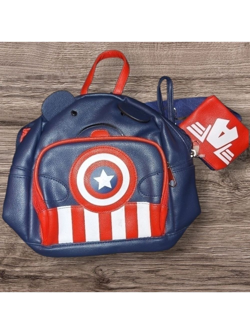 Captain America Bear Backpack with Coin Purse Small